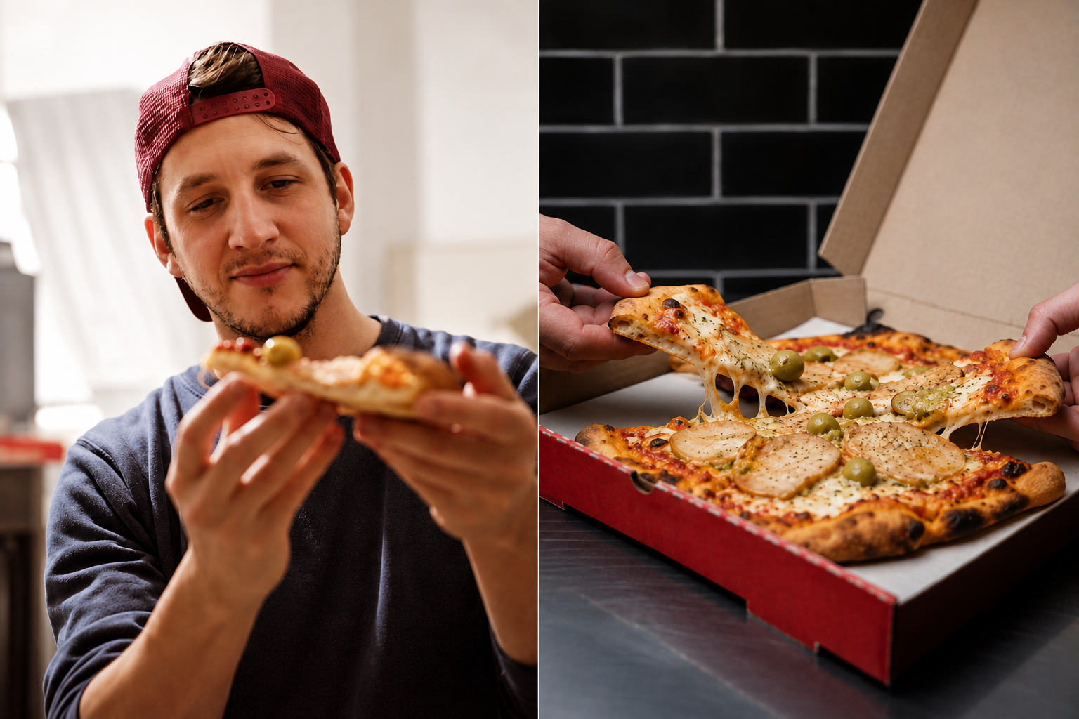 Pizzas a la piedra recién salidas del horno en Pitsa!